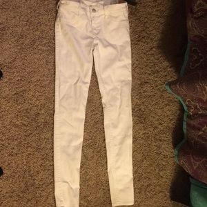 Hollister Super Skinny White Jeans.